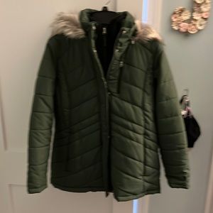 Dark green winter coat!@@"